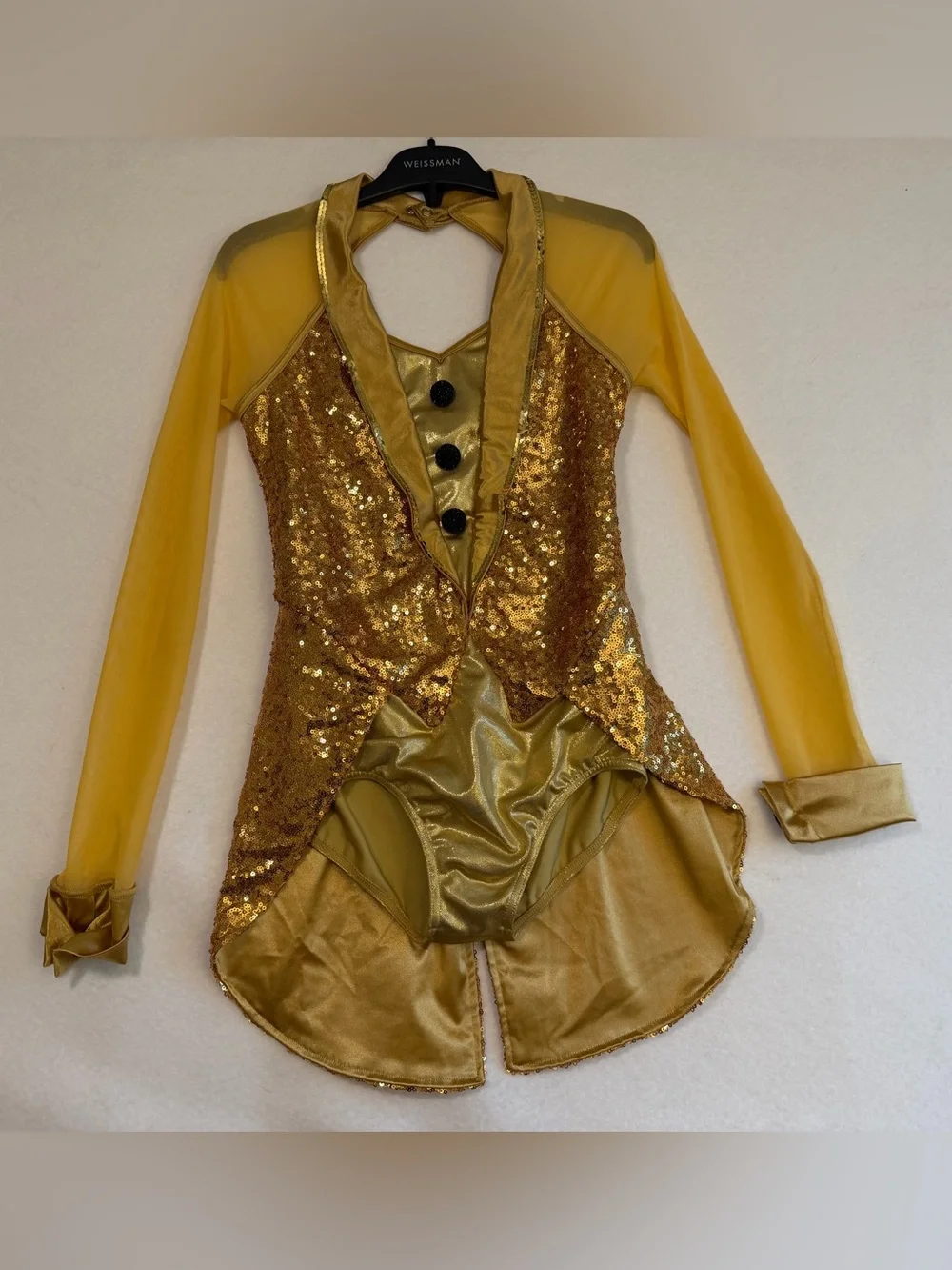 Weissman Gold Sequin Performance Dress